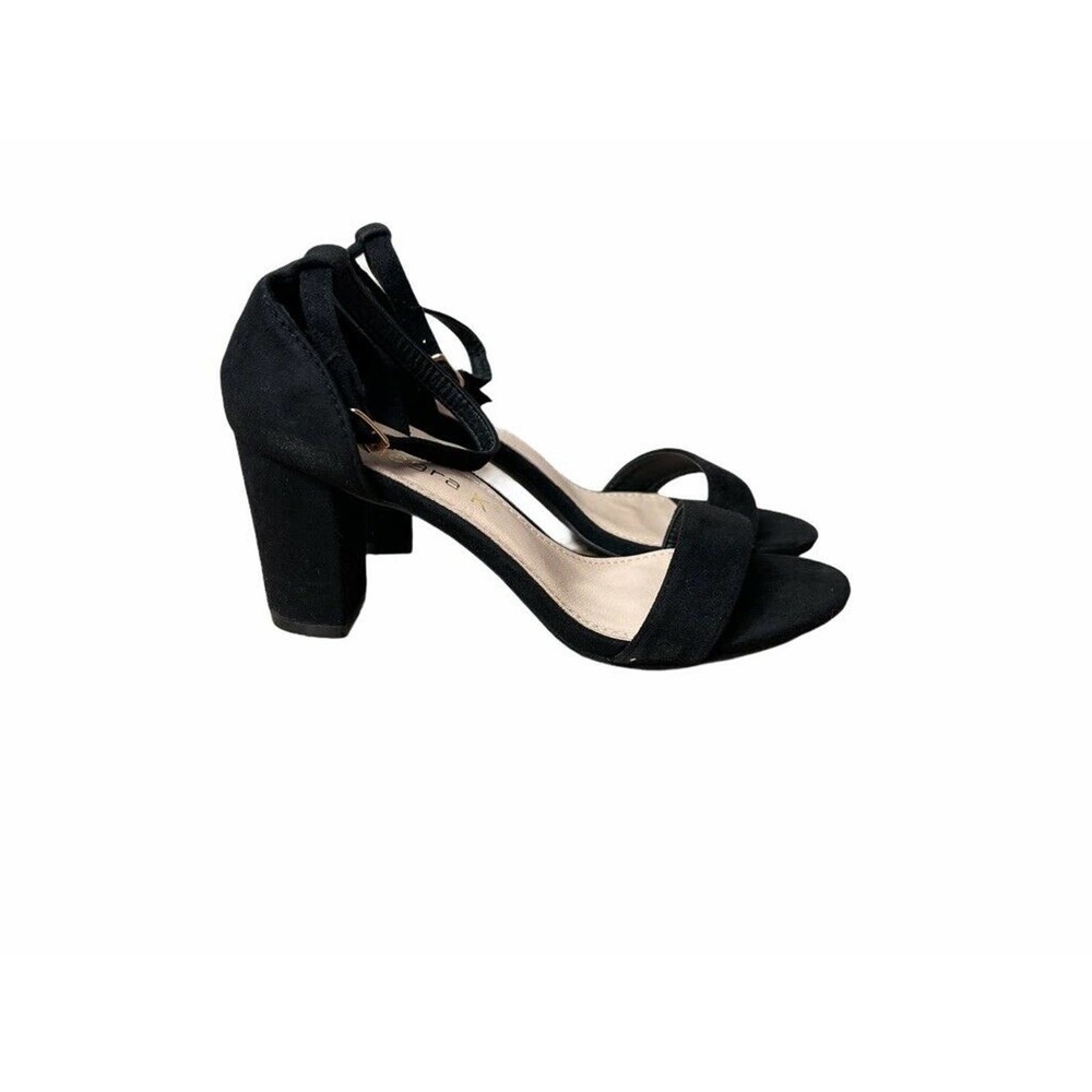 Allegra K Chunky High Heel Ankle Sandals Size 7.5